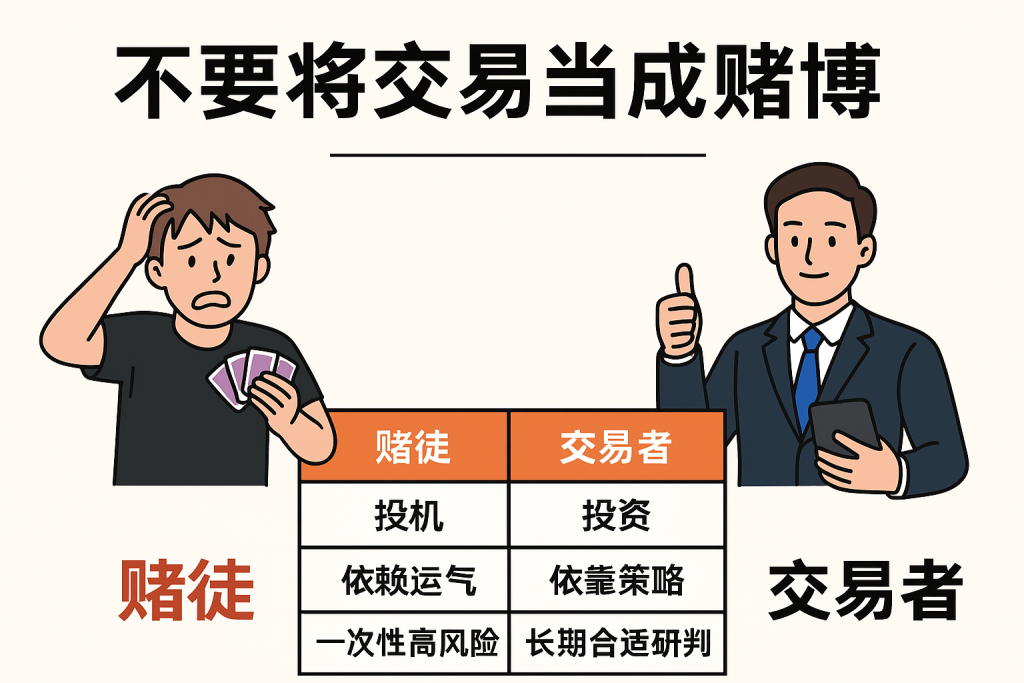 不要把交易当成赌博的示意图